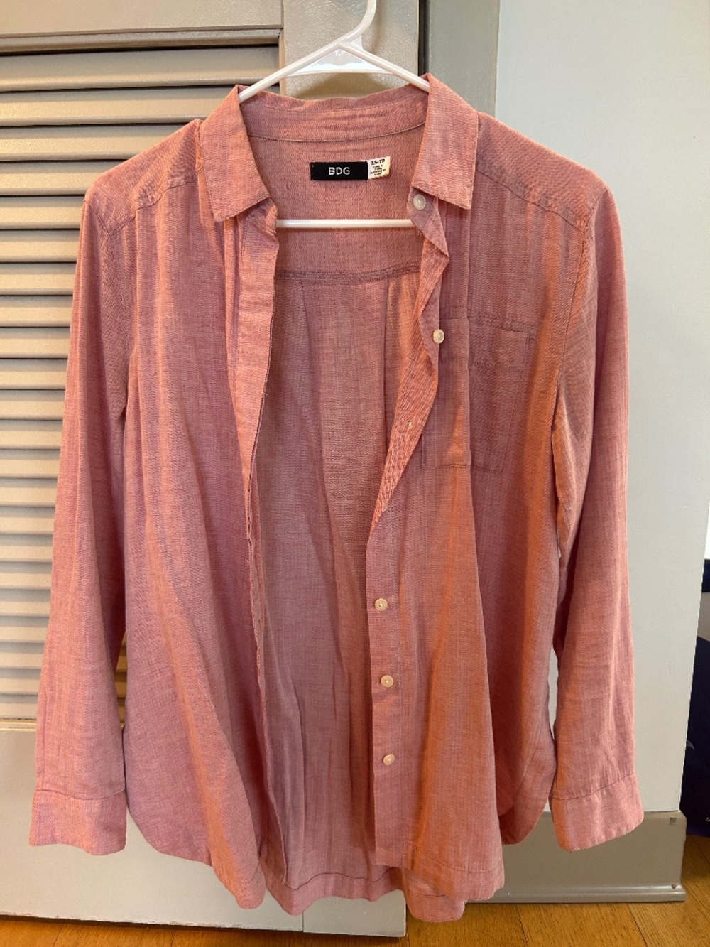 urban outfitters/BDG pink button down shirt